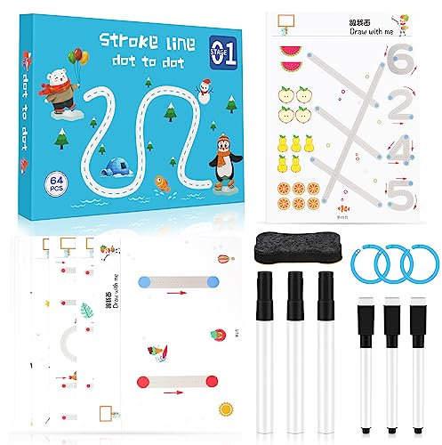 Magisches Schreibheft Schreiben Notizbuch, Magisches Heft, Magisches Zeichnen Arbeitsbuch Altas Buch Lernen, wie man wiederverwendbare Kalligraphie für Kinder schreibt Färbung Linien Formen für Kinder