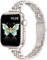 Vamyzji Metal Strap for Apple Watch Strap 41mm 40mm 38mm, Women Silm Thin Stainless Steel Metal iWacth Strap, Compatible with Apple Watch Straps Series 10 (42mm),Series 9 8 7 6 SE 5 4 3 2 1, Starlight