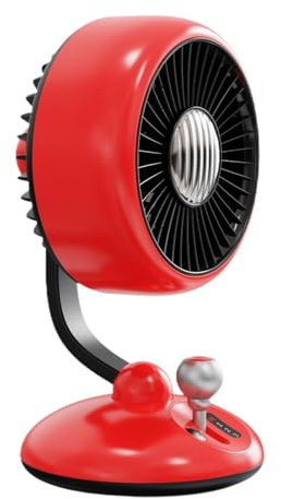 JISADER Ventilateur de Bureau, Ventilateur Personnel Silencieux USB, Ventilateur de Circulation, Ventilateur de Table, Ventilateur de Refroidissement à 3, Rouge