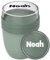 Mepal Müslibecher To Go mit Namen - Personalisierte Joghurtbecher - Lunchpot Ellipse - To Go Becher - Geeignet für Gefrierschrank, Mikrowelle & Spülmaschine - 500 ml + 200 ml - Nordic sage