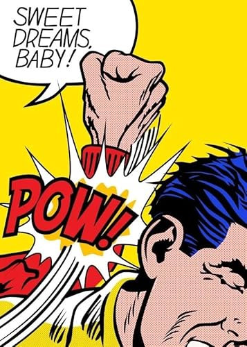 XZSFD NBGEA Roy Lichtenstein Cartoon Menschen Poster und Drucke Moderne Wandkunst Kampf Bild Roy Lichtenstein Leinwand Malerei für Wohnkultur 40x60cm ungerahmt