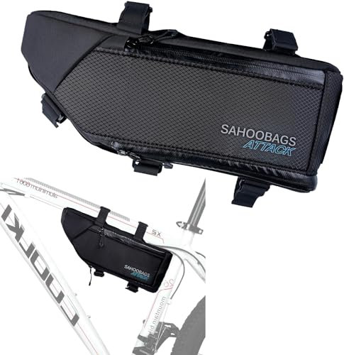 Tofern Triangle Bike Bag Large, Waterproof Top Tube Saddle Bag, Large Capacity Front Frame Bike Bag, Under Frame Corner Pouch Tool Bag for Mountain Bike