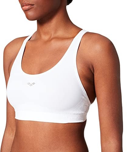 Arena Metis Reggiseno Sportivo con Coppa B a Sostegno Morbido, Donna, Bianco, 85