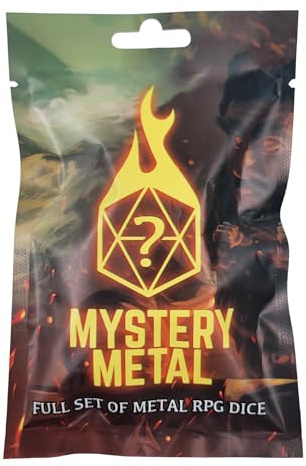 Forged Dice Co Mystery Blindbeutel aus Metall – Tasche enthält 1 Set mit 7 polyedrischen Metallwürfeln – 10 mögliche Metallwürfel