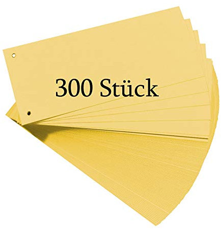 Herlitz 10843613 Trennstreifen, 100-er Packung, Gelb (3er Pack)