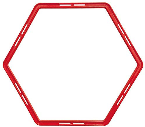 Cawila Koordinationsleiter Hexa-Hoops, 6er Set, rot