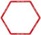 Cawila Koordinationsleiter Hexa-Hoops, 6er Set, rot