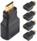 J&D Pack de 5 Mini HDMI a HDMI Adaptador, Chapado en Oro HDMI Hembra a Mini HDMI Macho Adaptador Compatible con Cámara Digital Videocámara Tablet Laptop