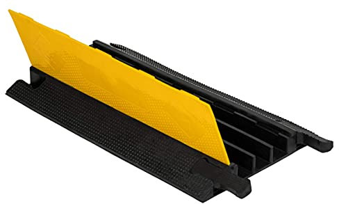 Outdoor Cable Cover Protector, Heavy Duty Rubber External Drive Over Road Hose Ramp Guard