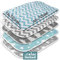 Wickelunterlage Baby Wickelauflage Baby Wickel-Decke Unterlage für Säuglinge und Kleinkinder; atmungsaktiv, waschbar, wiederverwendbar; 50 x 70 cm (5er Set)