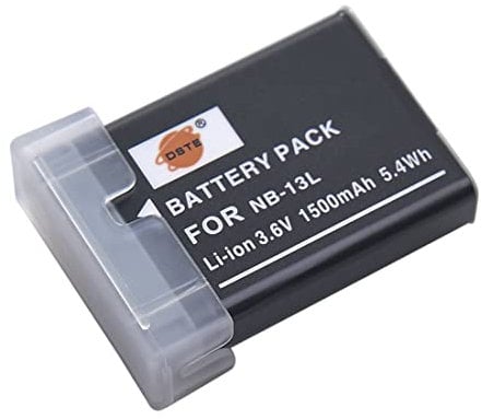 DSTE NB-13L NB13L Batterie Li-ION Compatible avec Canon PowerShot G5X, G7X, G9X, G5 X Mark II, G7X Mark II, G9X Mark II, SX740 HS, SX720 HS, SX620 HS
