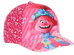 Sun City Trolls Mütze mit Visier für Mädchen, Rosa, 48