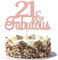 Gyufise 3Pcs Fabulous Cake Topper Rose Gold Glitter Cheers to 21st Birthday Cake Toppers Happy 21st Birthday Cake Pick for Wedding Anniversary Party Cake Decorations