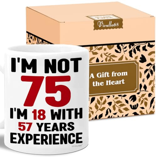 Regalos de cumpleaños de 75 años, taza de 11 onzas, regalo divertido para mujeres y hombres 1951