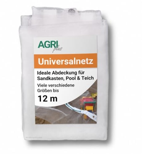 AGRI plus Universalnetz für Sandkasten, Pool & Teich | 3,5 x 5 m | Verschiedene Maße | Netz engmaschig 0,8 x 0,8 mm I Abdecknetz mit Ösen I Schutznetz UV-beständig & wasserdurchlässig