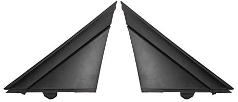 Focket Door Mirror Flag Applique Panel, Scratch Resistant Black Driver and Passenger Side Door Mirror Flag Cover Molding Replacement for 500 2012-2017, 1SH17KX7AA, 1SH16KX7AA