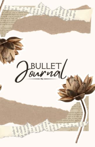 Dried Flowers Vintage Aesthetic bullet Journal: Bullet Journal, 176 pages,