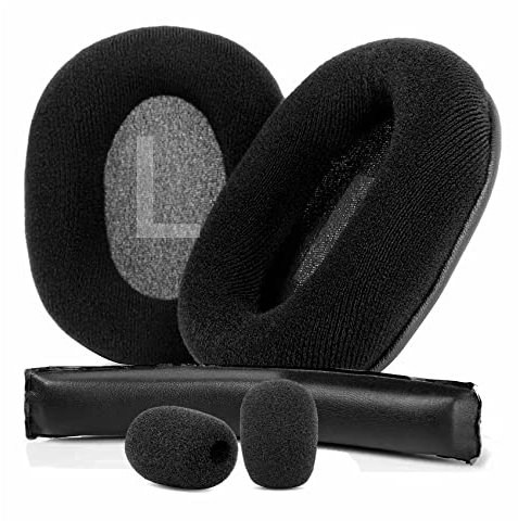 G430 G432 Ohrpolster TaiZiChangQin Ohrpolster Ohrpolster Stirnband Mic Foam Ersatz Kompatibel mit Logitech G930 G930s G430 G432 Kopfhörer Velours Ohrpolster Schwarz