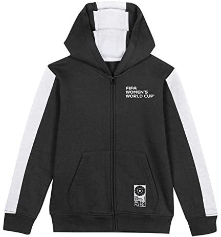 FIFA Official 2023 Women's Football World Cup Youth Team Zipped Hoodie, Germany, Black, 8-10 years