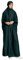 IMEKIS Damen Muslimischen Jilbab Kleid Islamischen Ramadan Gebetkleid mit Hijab Kapuze Abaya Kleid Einfarbig Lose Arabisch Khimar Kaftan Nahen Osten Dubai T?rkei in voller L?nge Robe Dunkelgr?n