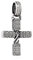 NKlaus 26mm Kettenanhänger Kreuz mit Knoten 925 Sterling Silber Schutzsymbol geschwärzt 14034