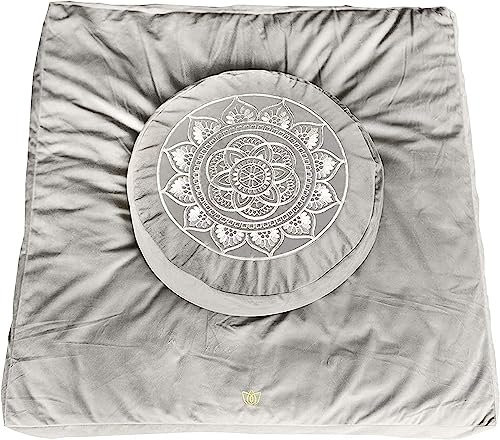 Florensi Meditationskissen (40,6 x 40,6 x 12,7 cm), großes Samt-Meditationskissen, Premium-Yoga-Kissen für Damen und Herren, Yoga-Kissen, Meditationskissen zum Sitzen auf Boden