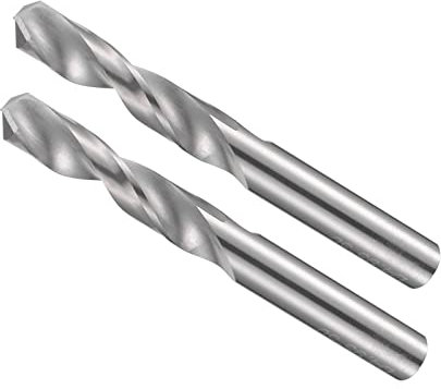 CoCud Forets Carbure Monobloc, 4,95mm Diamètre, K35 Tungstène Carbure Précision Mini Tordu Foret Forage - (Applications: pour Inox Acier Alliage Métal), 2 Pcs