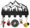 MAYJOYDIY Wood Mountain Forest Key Holder for Wall 30×19cm Forest Landscape Key Rack Organizer Key Hook 5 Alloy Hooks Home Art Decor Gift Wall Hanger for Entryway Kitchen Hallway