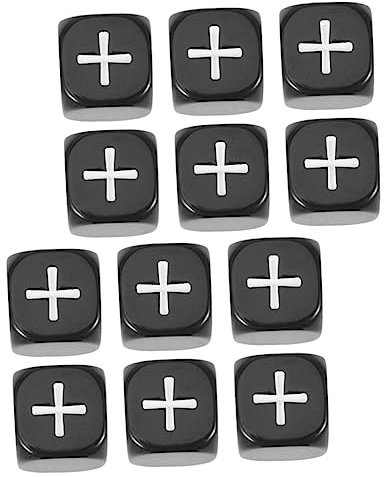 SAFIGLE 12st Additions- Und Subtraktionswürfel Große Würfel Für Kinder Zusatzwürfel Würfelzählspiel Klassenzimmer Zubehör Würfel Taschenzahlenwürfel Fudge-würfel Acryl Cosplay Partybedarf
