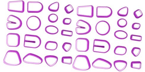 Operitacx 36 Pcs Clay Mold Hand Mold Multipurpose Tool Polymer Clay Pasta Machine Clay Jewelry Round Clay Cake Modeling Tool Circle Pottery Tools Plastic Purple Necklace