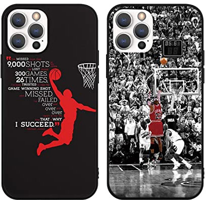 PBNDJVG [2 Stück] Cartoon Hülle für iPhone 12 Pro Max Hülle 6,7,TPU Matt Weich Silikon Kratzfest Stoßfest Handyhülle Cover Schutzhülle Cool Basketball Muster Case für iPhone 12 Pro Max,02
