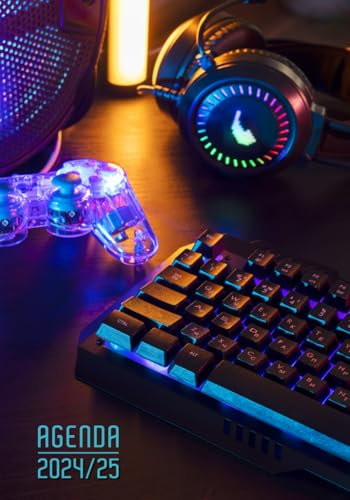 AGENDA SCOLAIRE 2024-2025 « GAMING »: Organiseur journalier pour élèves de la primaire au lycée – juillet 2024 à juillet 2025
