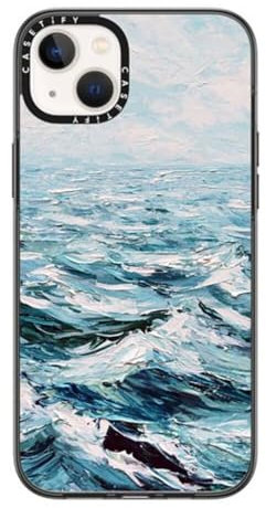 CASETiFY Compact iPhone 14 Plus Case [2X Military Grade Drop Tested / 4ft Drop Protection] - Deep Blue Sea - Clear Black