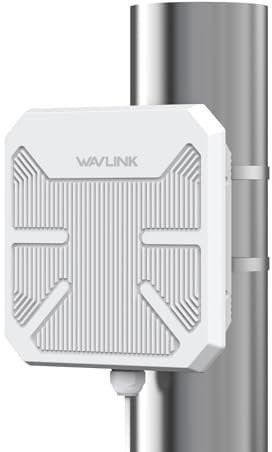 WAVLINK AX3000 Outdoor Point to Point WLAN Bridge, resistente alle intemperie Outdoor CPE per PtP e PtMP, supporta PoE attivo/passivo da 100 m, antenna direzionale da 12 dBi, porta Gigabit WPA2/WPA3