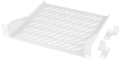GeeekPi 1U Server Rack Shelf, 10-inch 200mm Depth Universal Rack Mount Shelf, Vented Cantilever Tray for 10 inch Server Equipments and DeskPi RackMate T1/T0 Network Rack