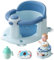 Badewannensitz Baby ab 6 Monate Rutschfester Baby Badewannensitz mit 4 starken Saugnäpfen ergonomischer Badesitz Baby für Dusche oder Badewanne(Blau)