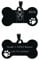 Heimwohl Hundemarke mit Gravur Personalisierte Fotogravur Hunde Zubehör Dog Tag Halsband Hund Personalisiert - Tiermarke für Hunde & Katzen 40 * 22mm (Schwarz)