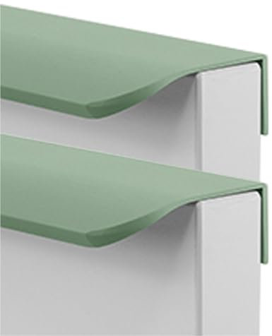 FQFLXY6589 2 Stück Versteckter Türgriff Rechter Winkel Schrankgriffe Möbelgriffe,Unsichtbare Schubladengriff für Küchenschränke,Kleiderschrank,Tür,Schubladen,Aluminiumlegierungsgriff (150mm,Grün)