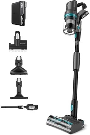 Vax HomePro Detect Pet-Design Cordless Stick Vacuum Cleaner, Debris Detect, HairWrap Resist, FlexiClean Pole, Motorised Pet, Stair and Crevice Tools, Up to 45 min Runtime, Graphite and Teal, CLSV-HPTC