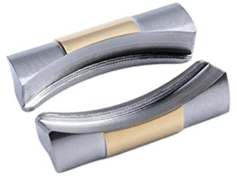 OFWAX 2 Stück 20 mm gebogenes Endglied Endlink nur für Rolex-Armband für Submariner-Uhrenarmband, Gummi-Lederarmband, nahtlose Verbindung(Gold)