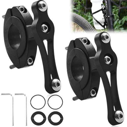 2 PCS Flaschenhalter Adapter Fahrrad, Flaschenhalter Lenker Rack mit Imbusschlüssel, Adapter für Flaschenhalter, Ersatz Flasche Halterung, Getränkehalter Fahrrad, Seat Post Lenkerhalterung, Schwarz