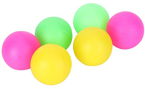 Pelotas de Playa, 6 Piezas de Pelotas de Raqueta de Playa Coloridas con Pelotas de Playa de Tres Colores, Pelotas de Repuesto de Paleta, Juego de Pelotas de Juguete de Playa de