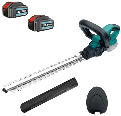 Neue Upgrades Heckenschere Akku, Ersatz für Makita 18V DUH502Z, kompatibel mit Makita BL1830B, mit 2x5500mAh Akku ，Bürstenlos Strauchschere Handheckenschere, für Trimmen im Park Garten