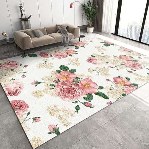 Tapis 3D Plante Feuilles Fleurs Tapis De Porte en Teck Antidérapant pour Salon/Chambre/Salle De Bain/Entrée De Bienvenue - Nettoyage Facile ,avec Support en Caoutchouc -23247864221