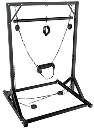 Large Bondage Sex Furniture,Large Sex Swing. BDSM Sex Toys for Men, Women and Adult Couples.SM Gear Bondage Restraint Heavy Duty Handcuffs Frame Erotic Furniture for Advanced Play (Black Bondage)