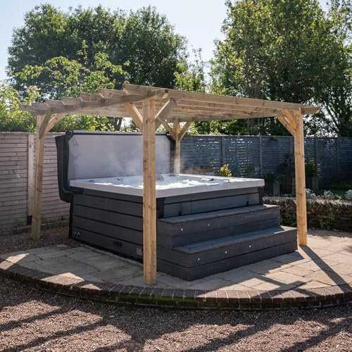 Ruby Ready Sawn Flat Roof Pergola 3M X 3M