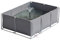 Piscina Acquario Fuori Terra, laghetto di riproduzione con telaio incluso, Rivestimenti per Laghetti con Telaio in Acciaio Inossidabile,Stagni in Tela in PVC con Valvola di Scarico(Grey-1×1×0.9m)