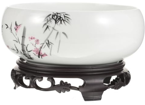 TOYANDONA Pot De Fleurs Céramique pour Nénuphars Jardinière Intérieur Forme De Bol pour Plantes Aquatiques Pot Décoratif pour Maison Et Bureau