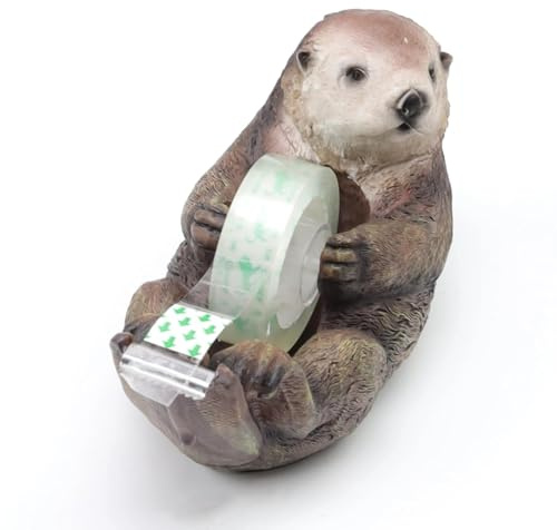 CHSEROK Abroller Klebeband, Paketklebeband Abroller | Otter-Design, Klebebandspender Enthält 1 Rolle Klebeband, für Büros, Schulen Oder Als Geschenk-Klebebandspender