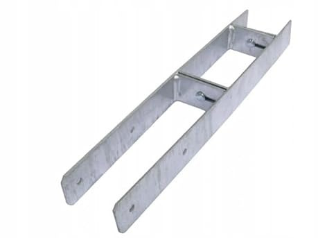 BK Shop 6x H-Pfostenanker verstellbar 101–171 mm | H-anke 600 x 6 mm zum Einbetonieren, Feuerverzinkt für optimalen Korrosionsschutz, Ideal für Pergolen, Carports, Zäune
